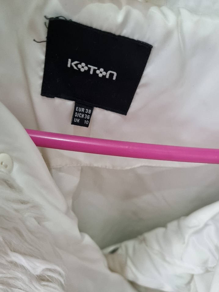 Beyaz Kürklü Kadın Kışlık Mont - Görsel 3