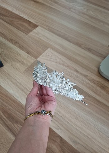 Işıltılı Beyaz Gelin Tacı - Görsel 2