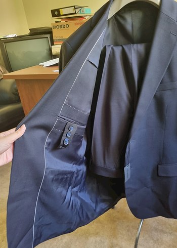 NETWORK Lacivert mikro yün karışımlı Takim Elbise - Görsel 12