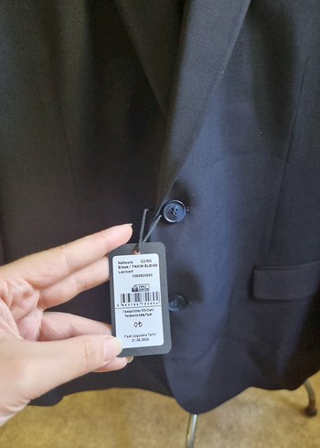 NETWORK Lacivert mikro yün karışımlı Takim Elbise - Görsel 6