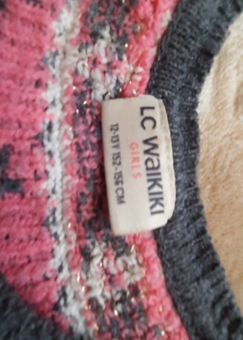 LC Waikiki Nakışlı, yuvarlak yakalı gri bohem kazak
