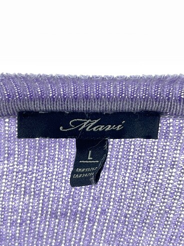 l Beden mor Renk Mavi Jeans Kazak / Triko %70 İndirimli.