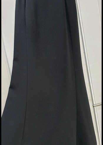 Kadın Siyah Uzun Drapeli Etek - Görsel 2