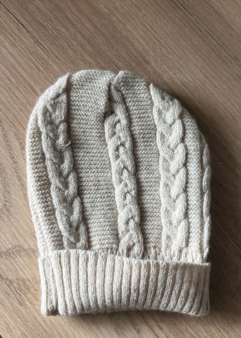 Bej Örgü Bebek Beresi - Görsel 2