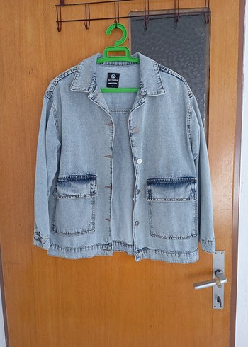 38 Beden Düğmeli Kadın Denim Ceket