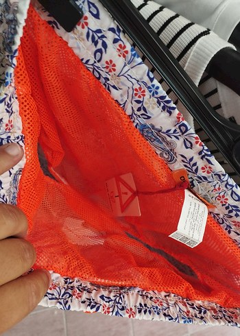 Desenli Gri Bohem Erkek Mini Şort - Görsel 3