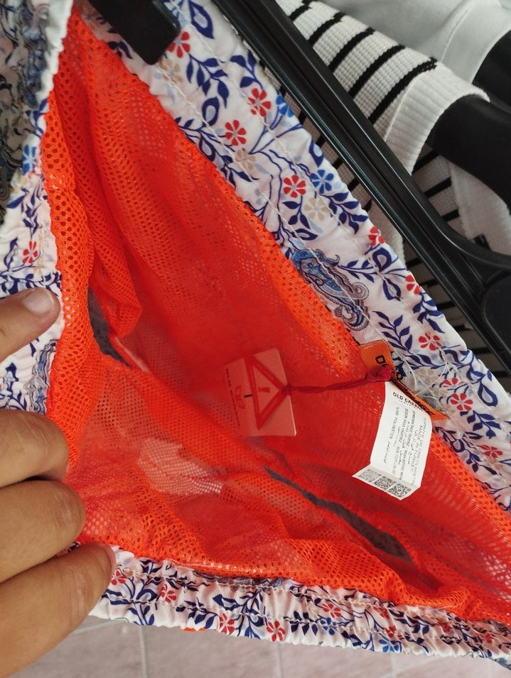 Desenli Gri Bohem Erkek Mini Şort - Görsel 3