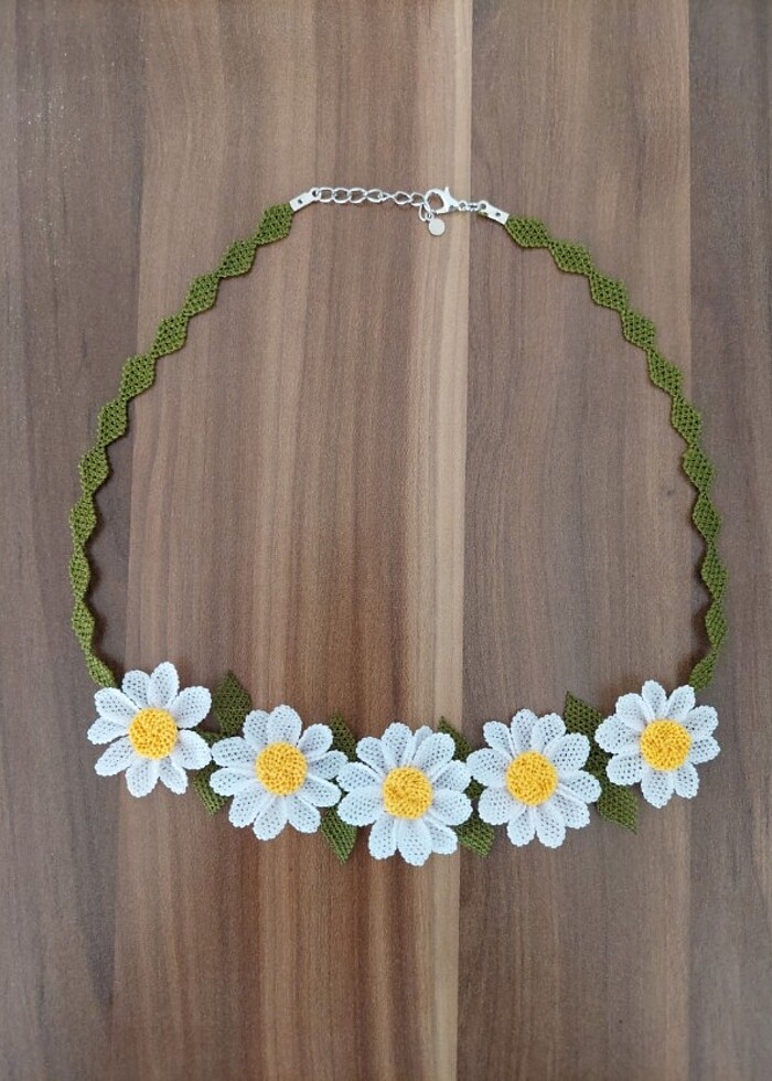 İğne oyası kolye  - Görsel 2