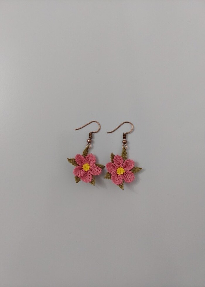 İğne oyası küpe - Görsel 2