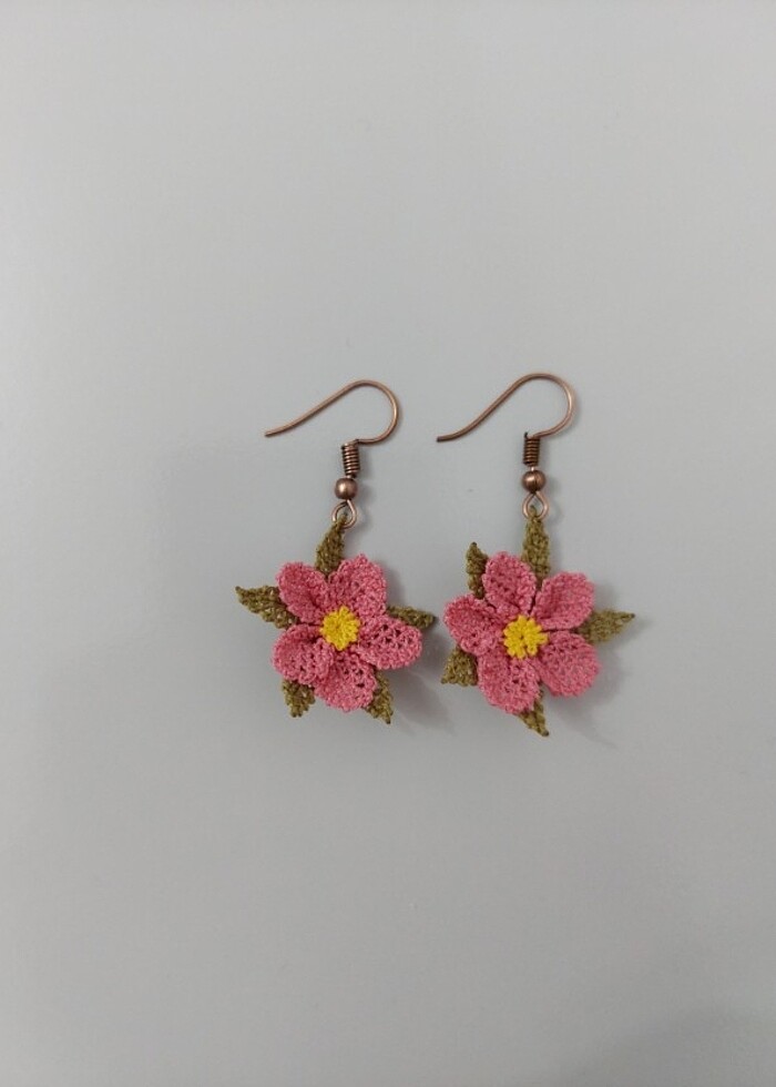 İğne oyası küpe - Görsel 3