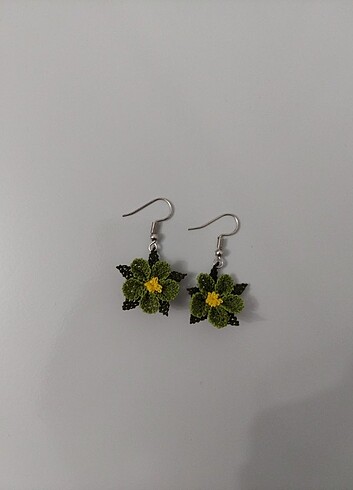 İğne oyası küpe - Görsel 3