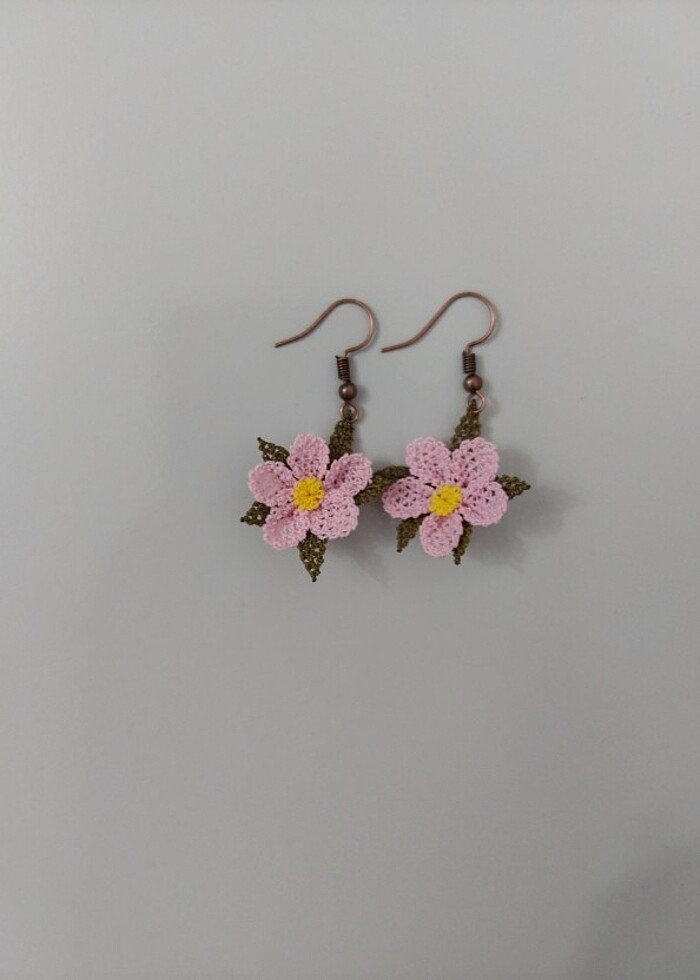 İğne oyası küpe - Görsel 2