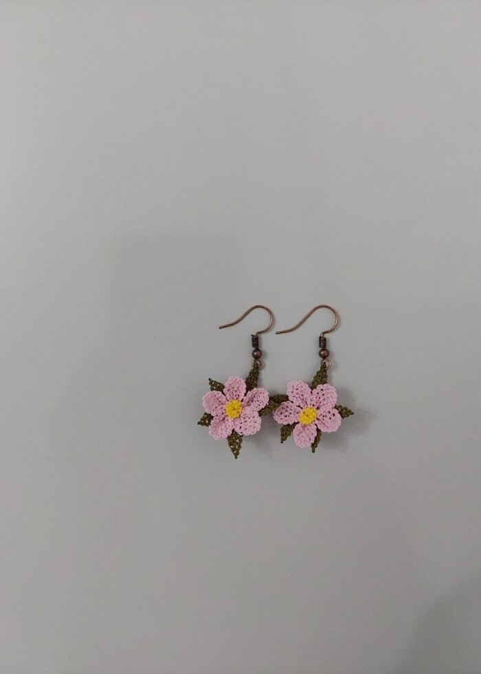 İğne oyası küpe - Görsel 3