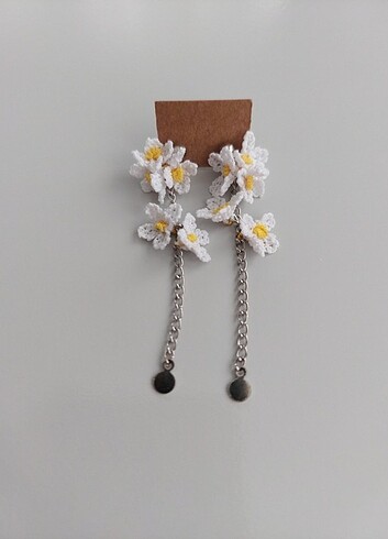 İğne oyası küpe  - Görsel 5