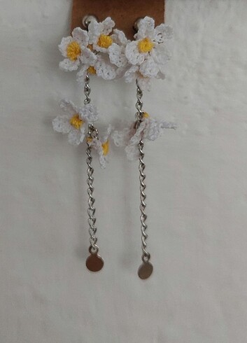 İğne oyası küpe  - Görsel 7