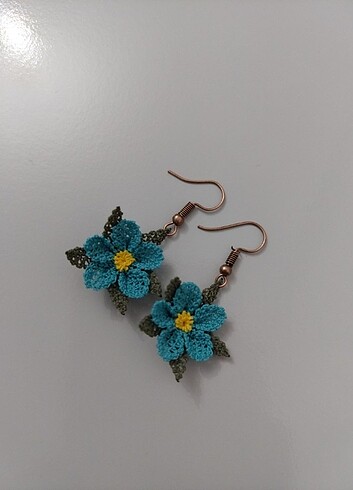 İğne oyası küpe - Görsel 2