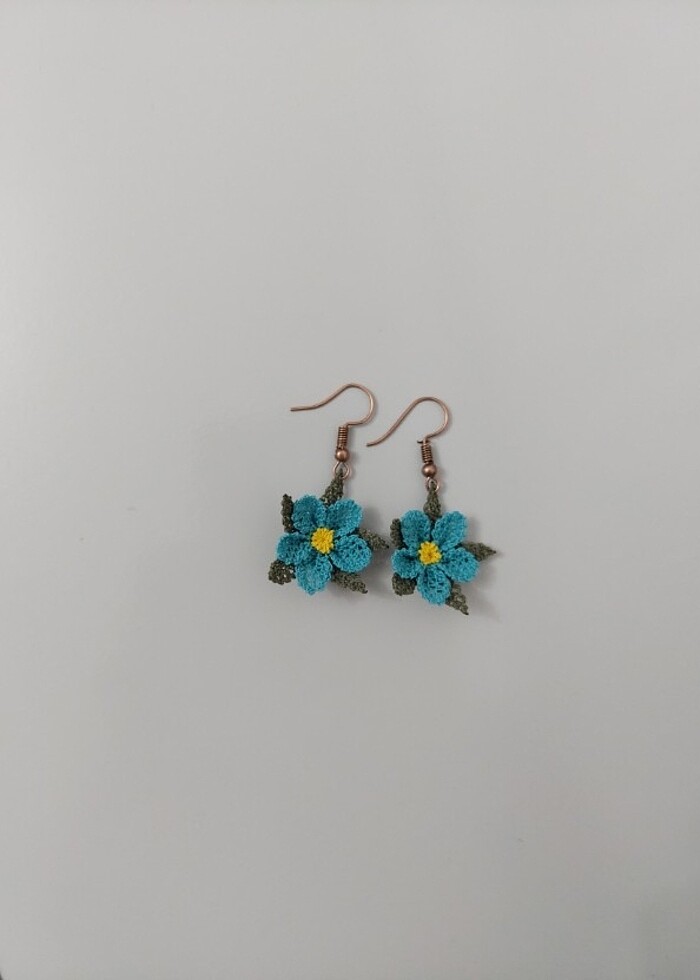 İğne oyası küpe - Görsel 3