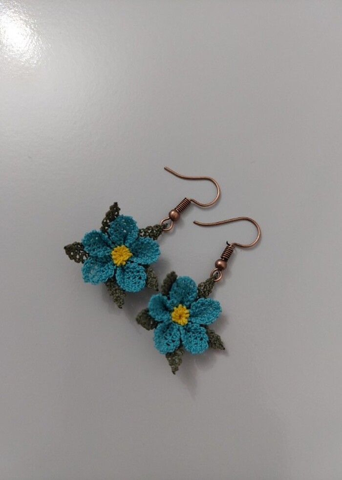 İğne oyası küpe - Görsel 2