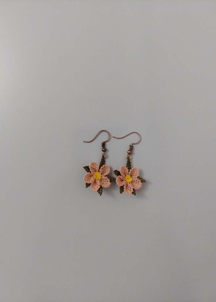 İğne oyası küpe - Görsel 2