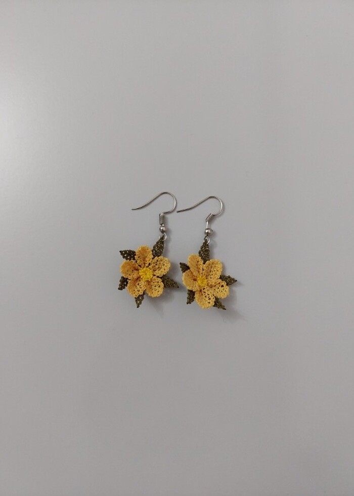 İğne oyası küpe - Görsel 2