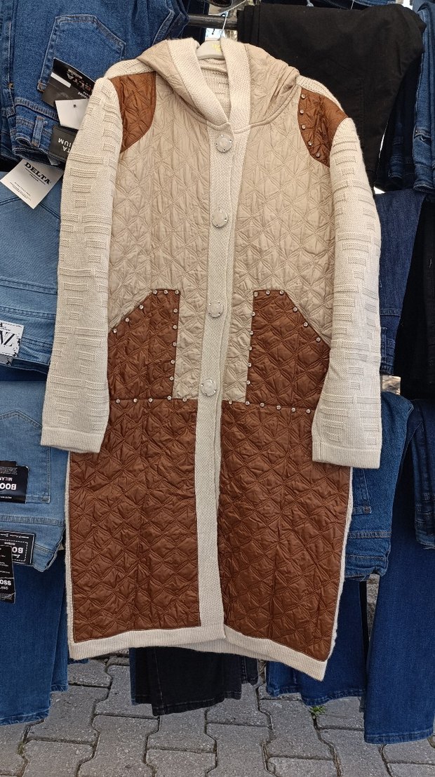 Uzun Örgü Kadın Hırka. - Görsel 3