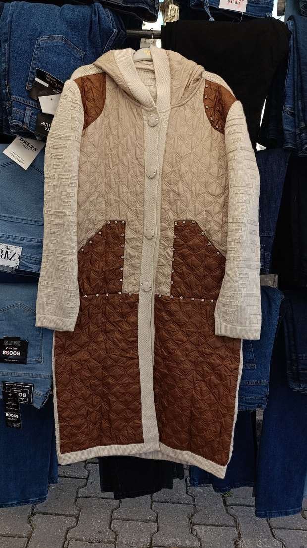 Uzun Örgü Kadın Hırka. - Görsel 2