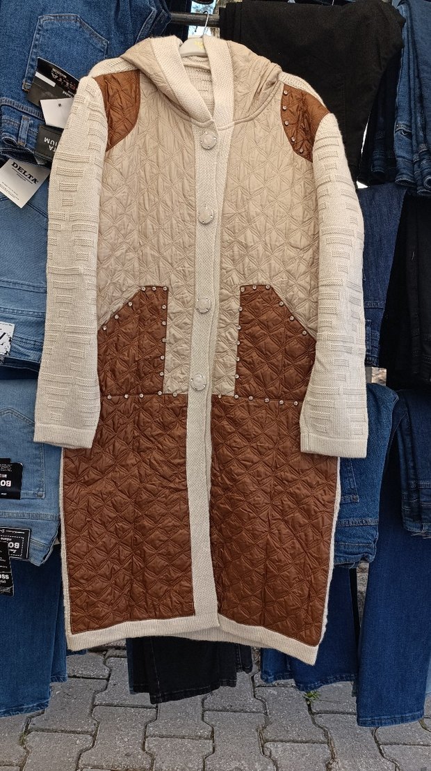 Uzun Örgü Kadın Hırka. - Görsel 4