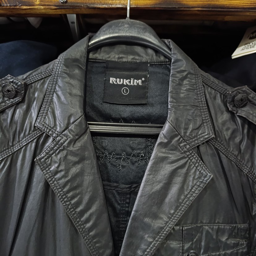 Düğmeli Siyah Deri Erkek Ceket - Görsel 4