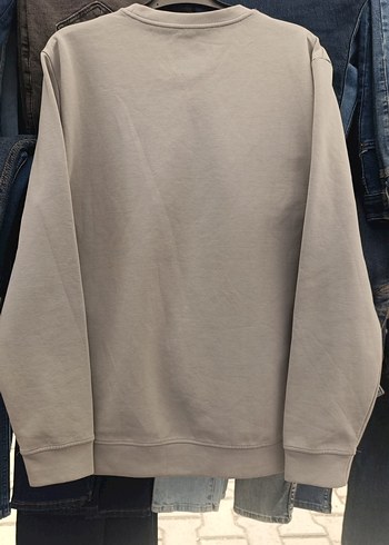 Gri Erkek Sweatshirt, Bisiklet Yaka, Uzun Kollu - Görsel 2