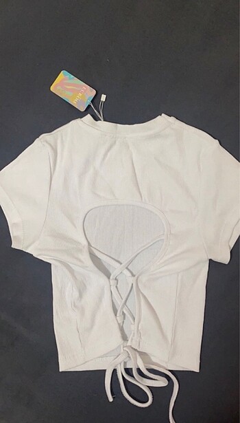 Diğer Ecrou Sırtı Bağcıklı Crop Top