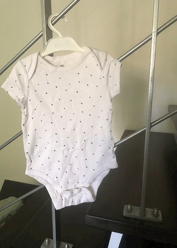 Gap 12-18 aylık Kısa Kollu Beyaz Bebek Kız Body