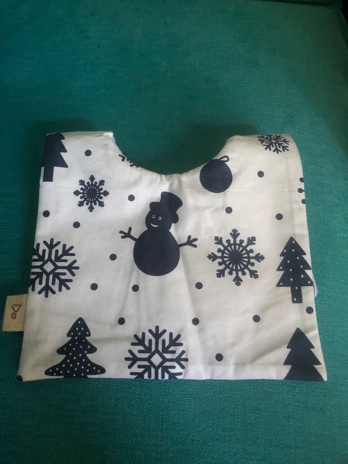 Baskılı Beyaz Bebek mama Önlüğü yaka - Görsel 4