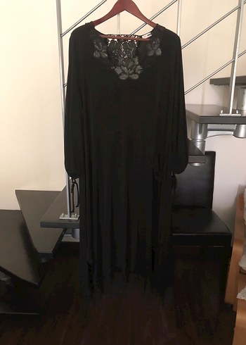 Siyah Uzun Kollu Gotik Kadın Elbise
