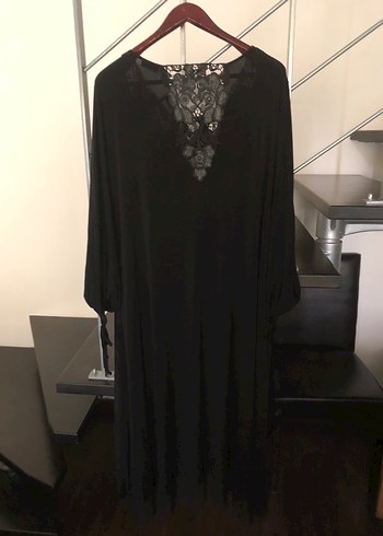50 Beden Siyah Uzun Kollu Gotik Kadın Elbise