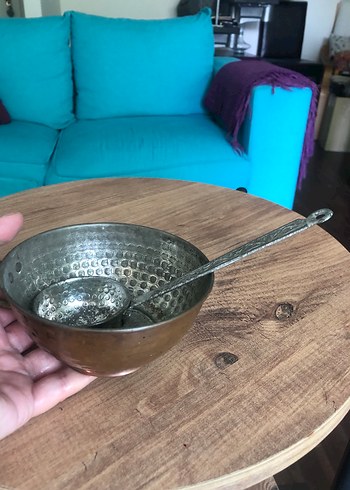 Diğer Çekiç Desenli Bakır ayran tası Kase ve Kepçe