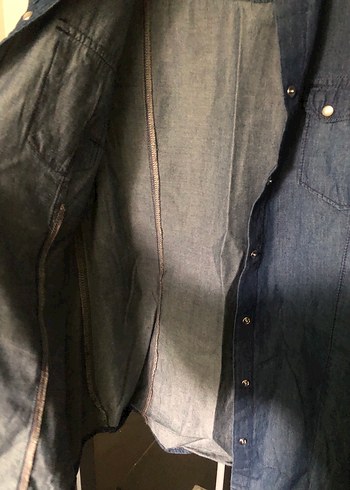 m Beden Bershka Kadın Lacivert Denim Gömlek