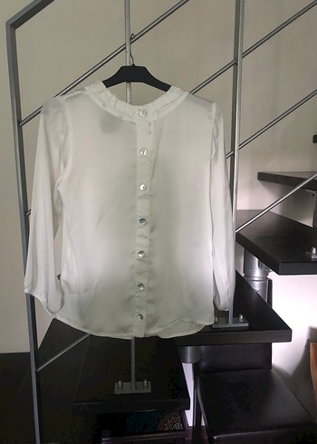 s Beden Batik saten bluz ofis kurumsal