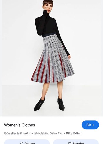 Zara Gri Pilili Uzun Kadın Etek