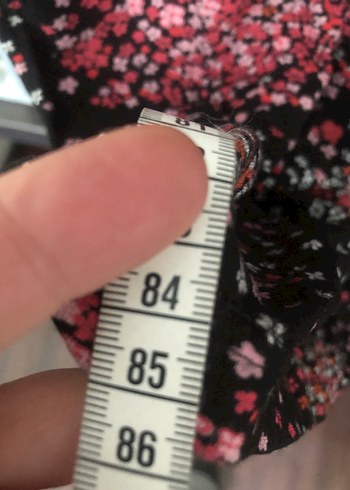 50 Beden C&A Pembe çiçek Desenli Uzun Kollu Bohem Bluz
