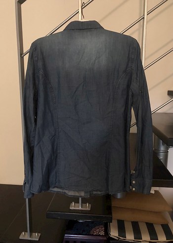 Batik Lacivert Kadın Denim Gömlek