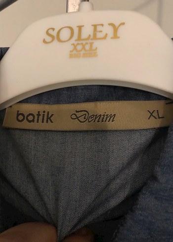 xl Beden Lacivert Kadın Denim Gömlek