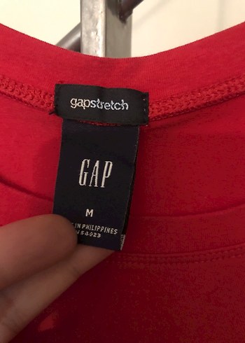 m Beden Gap Kısa Kollu Kırmızı Pamuklu Tişört