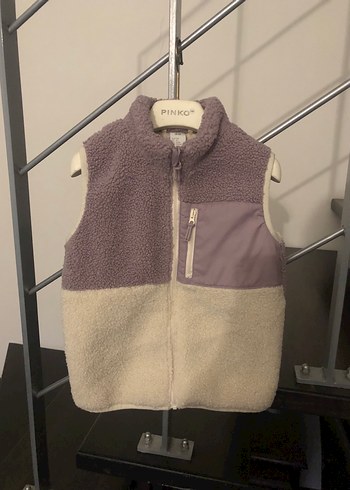 H&M Kızlar İçin Mor Peluş Yelek - Görsel 2