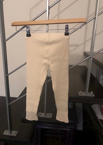 Bej Kız Çocuk Pamuklu Tayt - Görsel 2