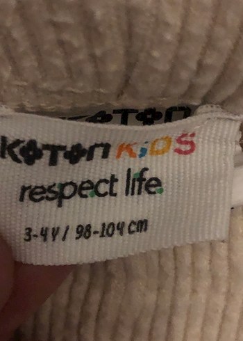 Bej Kız Çocuk Pamuklu Tayt - Görsel 3