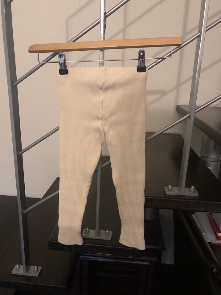 Bej Kız Çocuk Pamuklu Tayt - Görsel 2