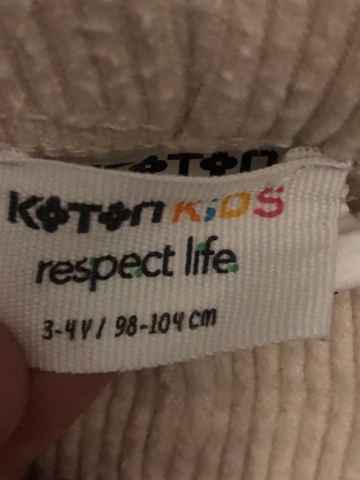 Bej Kız Çocuk Pamuklu Tayt - Görsel 3