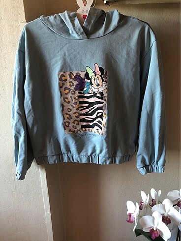 Lcw minnie mouse disney kapşonlu uzun kollu 9 10 yaş