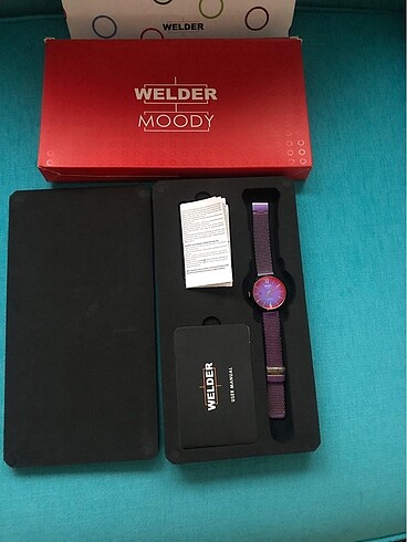 Welder moddy metal kayış neon mor