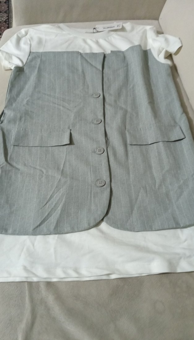 mini elbise
için beyaz penye dışı kumas gri - Görsel 2